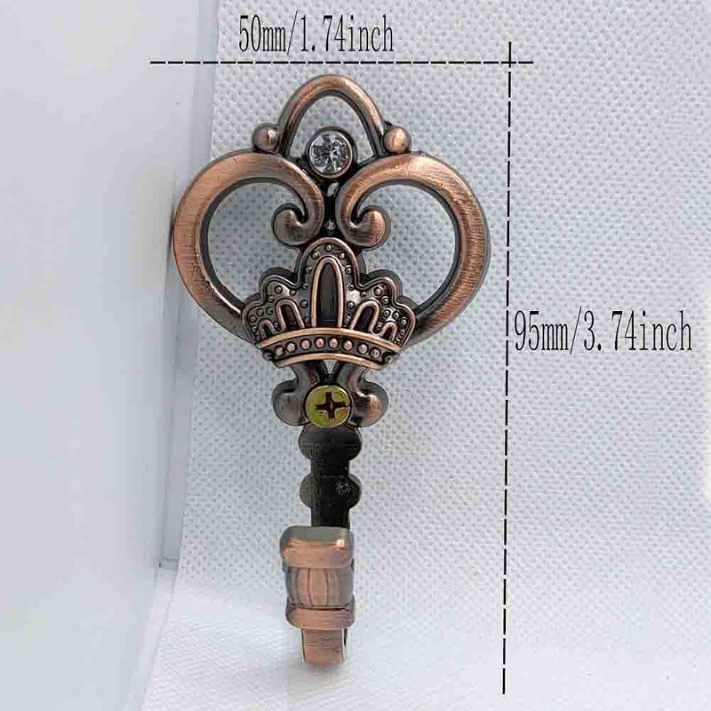 Cucumis Crown Curtain Wall Hooks - Household Clothes Hanging Hooks, Window Drapery Medallion Holdbacks, Curtain Tiebacks, Tassel Holder - 1 Double (Red Copper) - Image 4